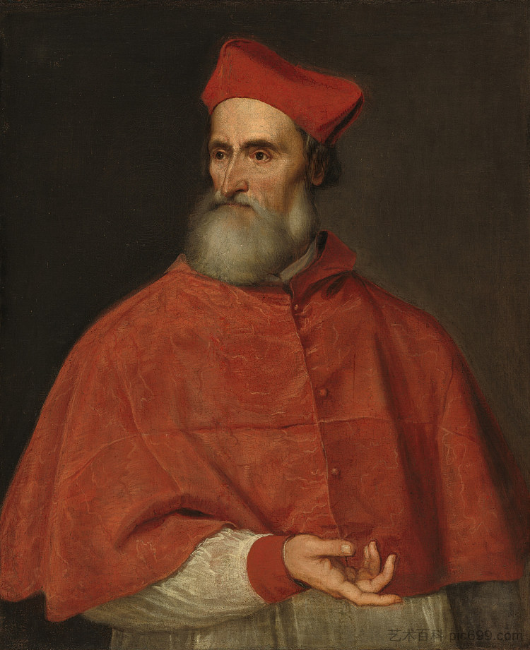 彼得罗·本博的肖像 Portrait of Pietro Bembo (c.1540)，提香·韦切利奥