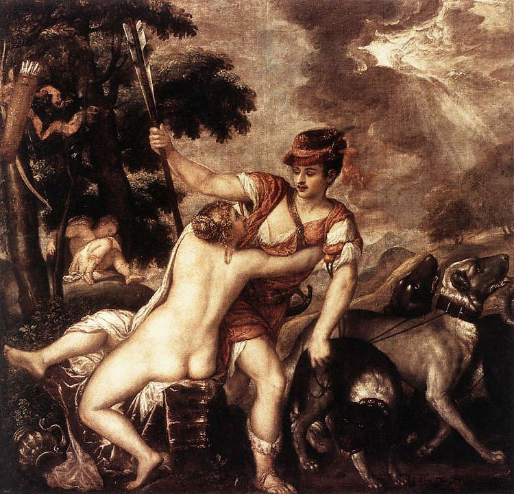 维纳斯和阿多尼斯 Venus and Adonis (1550 - 1559)，提香·韦切利奥