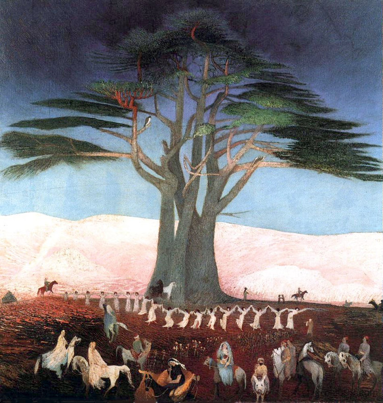黎巴嫩雪松朝圣 Pilgrimage to the Cedars in Lebanon (1907),蒂瓦达·科斯塔·琼特瓦利