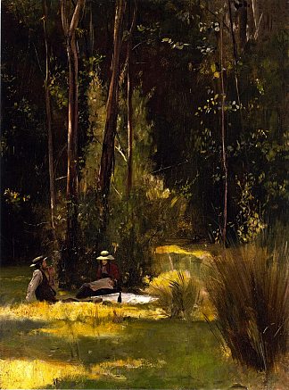 周日下午在博士山野餐 A Sunday Afternoon Picnic at Box Hill (1887)，汤姆·罗伯茨