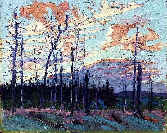 日落时的烧毁之地 Burnt Land at Sunset (1915)，汤姆·汤姆森