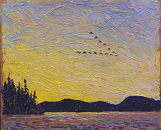 圆湖，泥湾 Round Lake, Mud Bay (1915)，汤姆·汤姆森