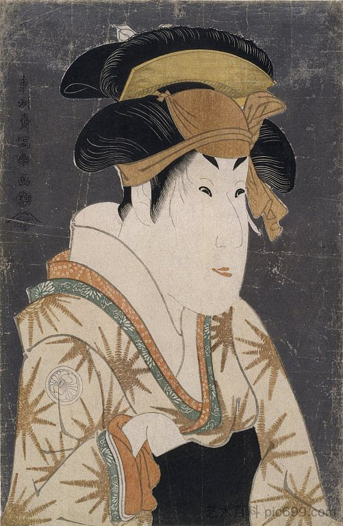 濑川菊十郎三世 饰 田边文藏的妻子押津 Segawa Kikujuro Iii as Oshizu, Wife of Tanabe Bunzo，东洲斋写乐