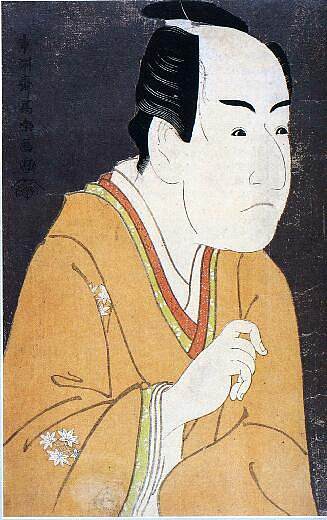 市川宗之助 饰 歌舞伎剧《锦鲤之夜房某觉醒多纲》中的日期之洋作 Ichikawa Monnosuke Ii as Date No Yosaku in the Kabuki Play "koi-nyōbō Somewake Tazuna" (1794)，东洲斋写乐