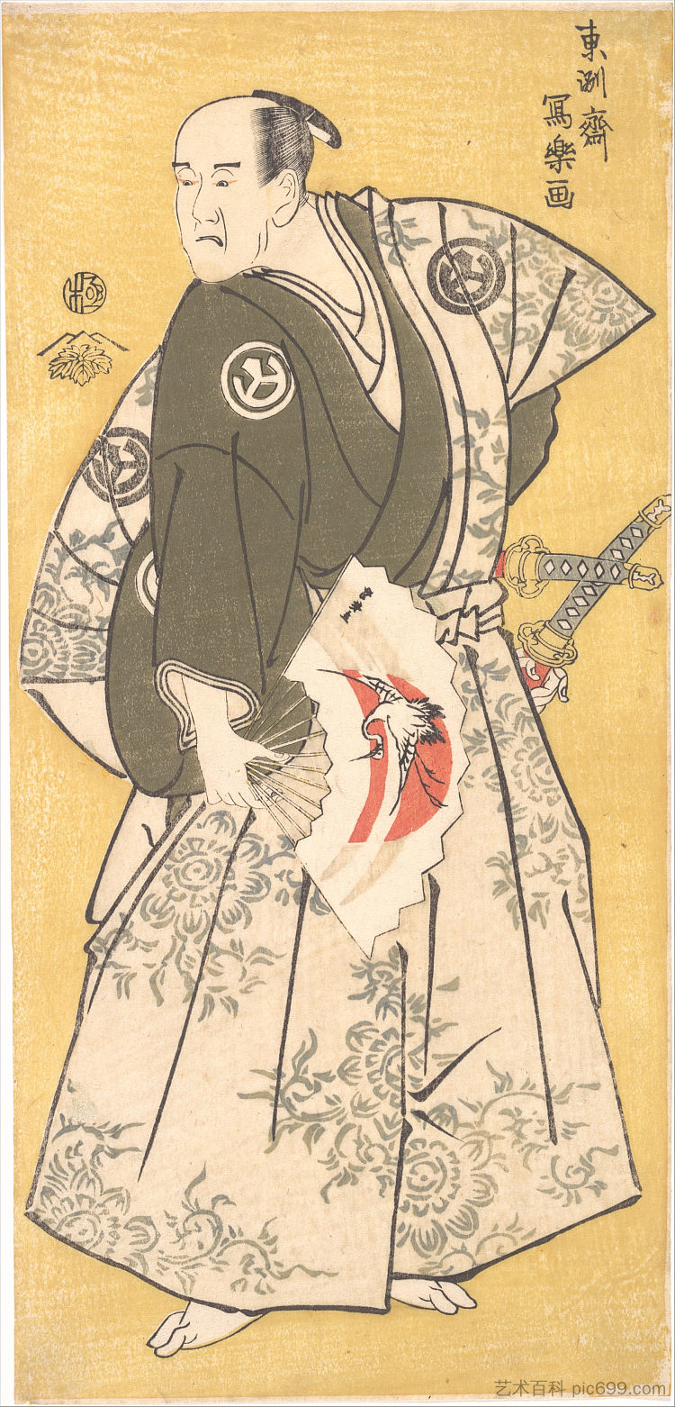 山科白十郎饰演名古屋三左卫门 Yamashina Shirojuro in the Role of Nagoya Sanzaemon (1795)，东洲斋写乐