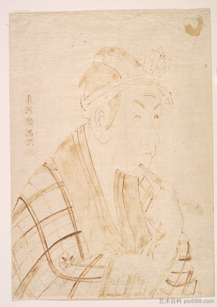 演员 松本小四郎 饰 班津院长兵卫 The Actor Matsumoto Koshiro as Banzuin Chobei (1795)，东洲斋写乐