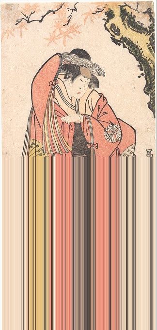 演员 榊山三五郎二世 饰 美奇纳加的女儿大田公主 Actor Sakakiyama Sangoro II as Michinaga’s Daughter Princess Otae (1795)，东洲斋写乐