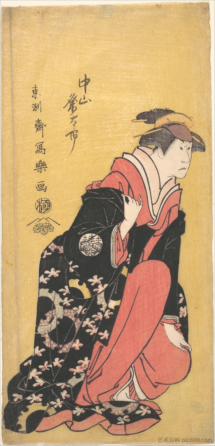 演员中山久美太郎二世 The Actor Nakayama Kumetaro II (1795)，东洲斋写乐