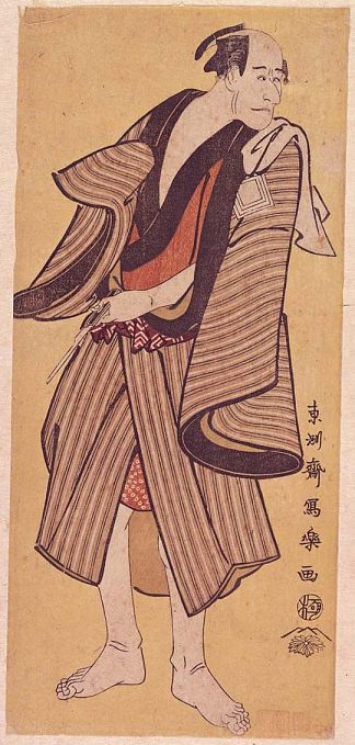 歌舞伎 演员 市川惠比藏 I 饰 兰米库之吉 Kabuki Actor Ichikawa Ebizō I as Ranmyaku No Kichi (1795)，东洲斋写乐