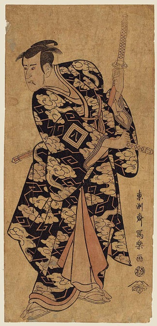 市川矢三 饰 福娃万左卫门 Ichikawa Yaozō III as Fuwa Banzaemon (1795)，东洲斋写乐