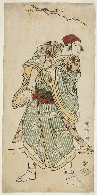 市川八三 饰 卖麻雀的安方，实际上是三方忠三 Ichikawa Yaozō III as the sparrow-seller Yasukata, actually Chūzō Sanekata (1795)，东洲斋写乐