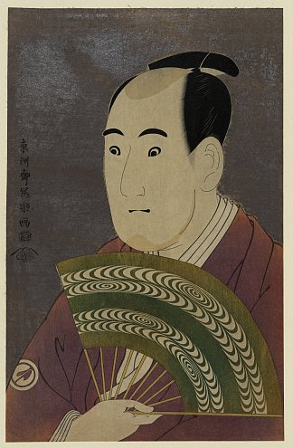 歌舞伎演员 泽村宗十郎三世 饰 荚岸仓堂 Kabuki Actor Sawamura Sojurō Iii as Ogishi Kurando (1795)，东洲斋写乐