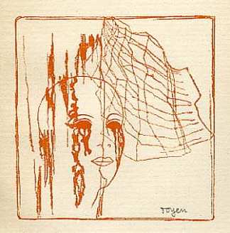蜘蛛网背后的女孩头 A Girl Head behind Spider Web (1934)，东延