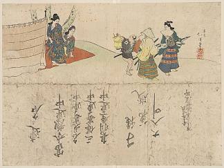 元禄时代的赏樱 Cherry blossom viewing during the Genroku period (1830)，鱼屋北溪