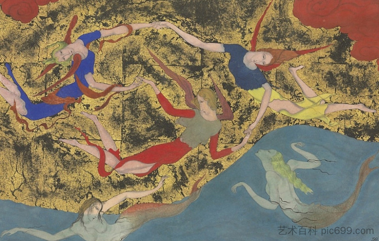 天使和警笛 Angels and sirens (1918)，藤田嗣治