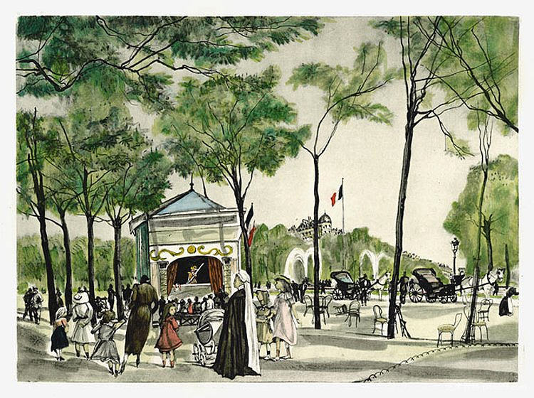 香榭丽舍大街 Champs Elysees (1951)，藤田嗣治