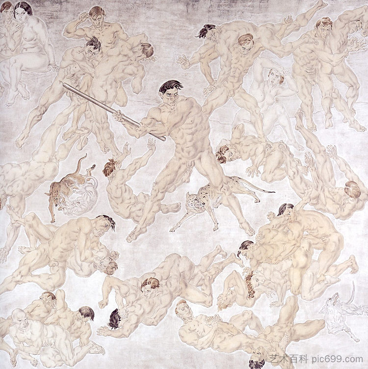 战士 Fighters,藤田嗣治