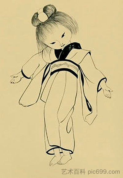 日本娃娃 Japanese Doll，藤田嗣治