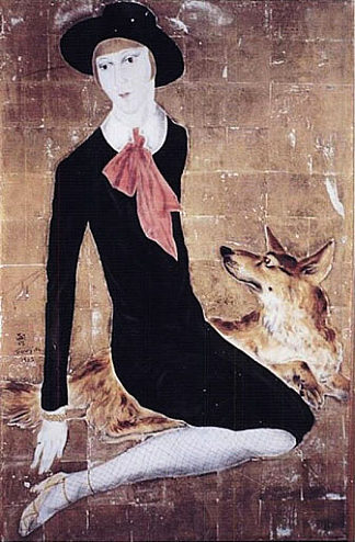 苏茜·索利多尔的肖像 Portrait De Suzy Solidor (1927)，藤田嗣治