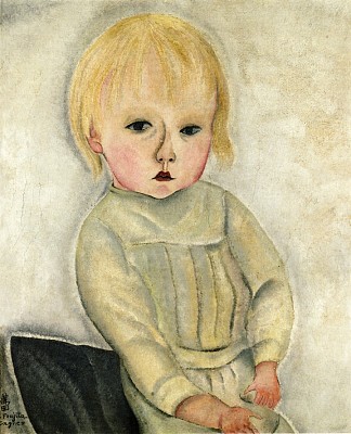 一个小女孩的肖像 Portrait of a Little Girl (1918)，藤田嗣治