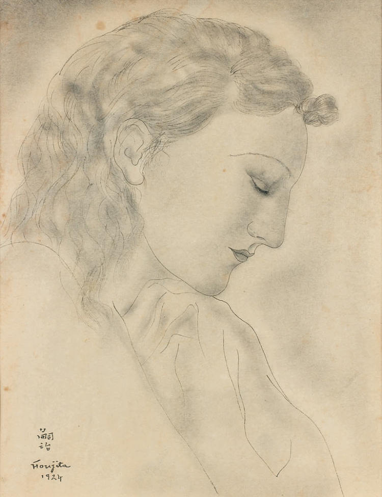 女性简介 Profil de femme (1924)，藤田嗣治