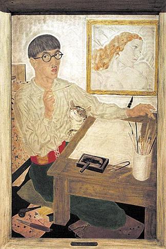 自画像 Self Portrait (1931)，藤田嗣治