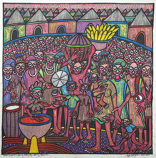 伊贝吉仪式的祭司和女祭司 Priest and Priestess in Festivity Mood of Ibeji Ceremony (2007)，特温斯·塞文·塞文