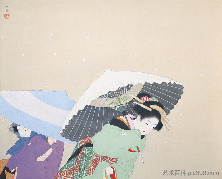 雪花 Snowflakes (1944)，上村松园