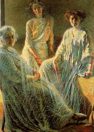 三个女人 Three Women (c.1910; Milan,Italy                     )，翁贝托·薄邱尼