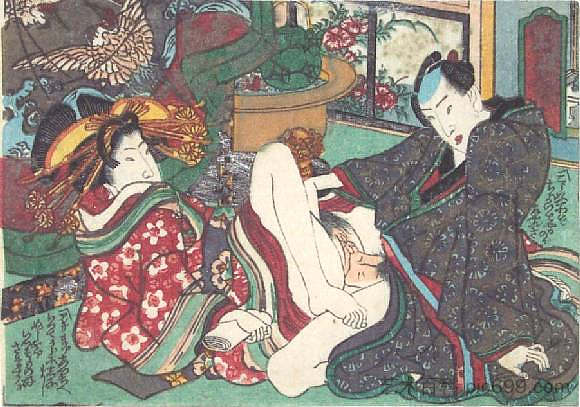 高级 The High-ranking Courtesan (1835)，歌川国贞