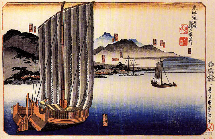 帆船 Sailing boat,歌川国芳