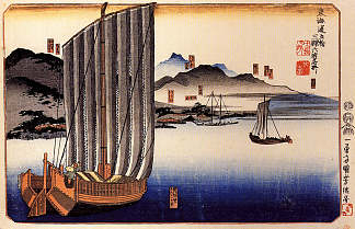 帆船 Sailing boat，歌川国芳