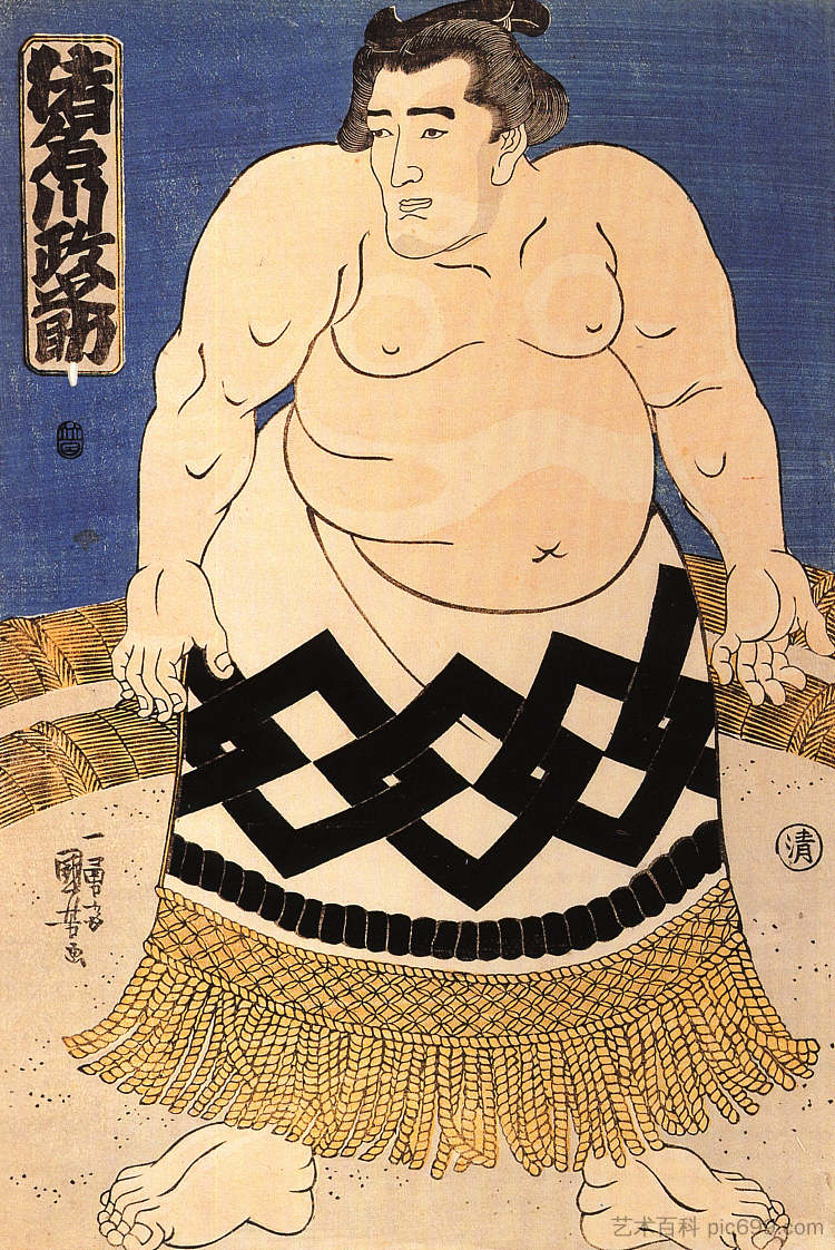 相扑选手 The sumo wrestler，歌川国芳