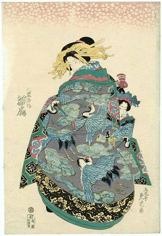大国屋的日向 Hinaogi of the Daikokuya，歌川贞虎