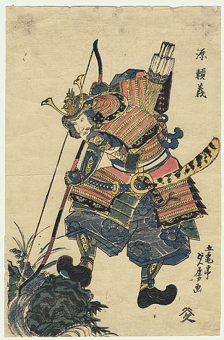 拿着弓的战士 Warrior Holding a Bow，歌川贞虎