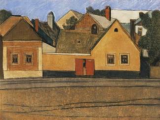 圣安德烈蓝天的度假屋 Houses in Szentendre with Blue Sky (1935)，瓦贾达拉霍斯