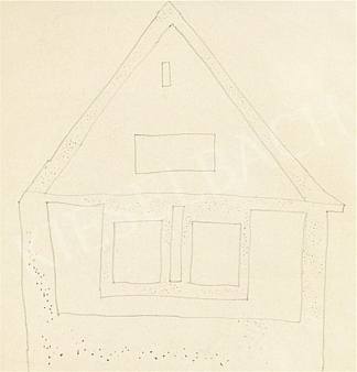 瓦伊达·拉约什·多特之家 310×300 mm，纸本铅笔 Vajda Lajos Dotte House 310×300 Mm, Pencil on Paper，瓦贾达拉霍斯