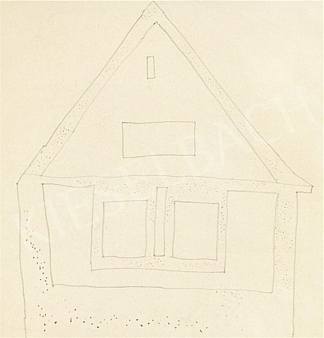 瓦伊达·拉约什·多特之家 310×300 mm，纸本铅笔 Vajda Lajos Dotte House 310×300 Mm, Pencil on Paper，瓦贾达拉霍斯