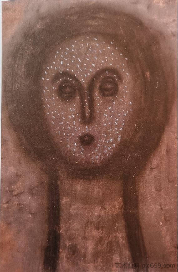 瓦伊达·拉约什 女孩头像，1936年，纸上帕斯特尔，50x35cm Vajda Lajos Girl Head, 1936 , Pastell on Paper, 50x35cm (1936)，瓦贾达拉霍斯