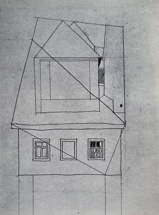 拉约什瓦伊达房屋立面与横截面，1936年 Vajda Lajos Házhomlokzat Keresztmetszetekkel 1936，瓦贾达拉霍斯