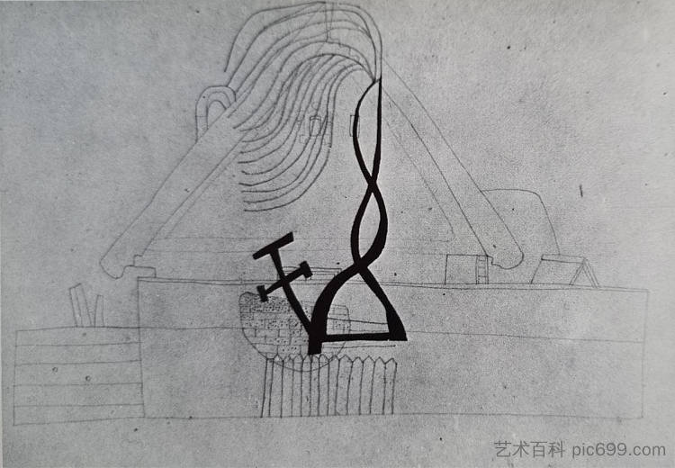 拉约什·瓦伊达：柳树篱笆1936 Vajda Lajos Kerítés Fűzfával 1936，瓦贾达拉霍斯