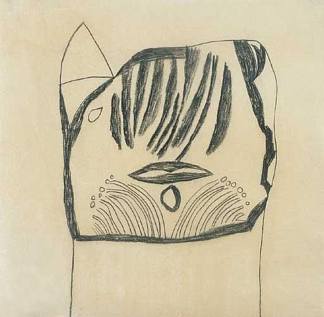 拉约什·瓦伊达·马萨卡 头像，1938年 440×465毫米 碳，纸 Vajda Lajos Macsakafej, 1938 440×465 Mm Szén, Papír (1938)，瓦贾达拉霍斯