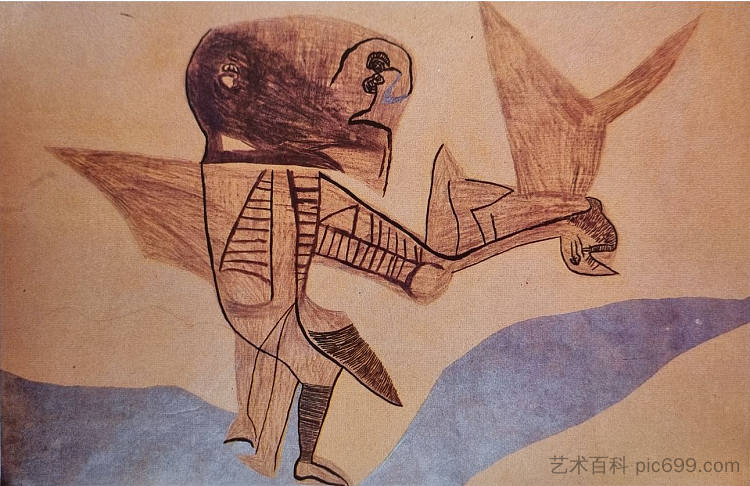 拉约什·瓦伊达：银色地面上的有翼生物 1938 Vajda Lajos Szárnyas Lény Ezüst Talajon 1938 (1938)，瓦贾达拉霍斯