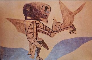 拉约什·瓦伊达：银色地面上的有翼生物 1938 Vajda Lajos Szárnyas Lény Ezüst Talajon 1938 (1938)，瓦贾达拉霍斯