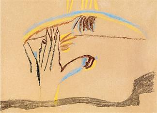 瓦伊达·拉约什 手 1938 360x497mm 纸上粉彩木炭 Vajda Lajos The Hand 1938 360x497mm Charcoal on Pastel on Paper (1938)，瓦贾达拉霍斯