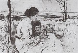 艺术家的孩子。奥尔加和安东·谢罗夫 Children of the artist. Olga and Anton Serov (1906)，瓦伦丁·谢罗夫