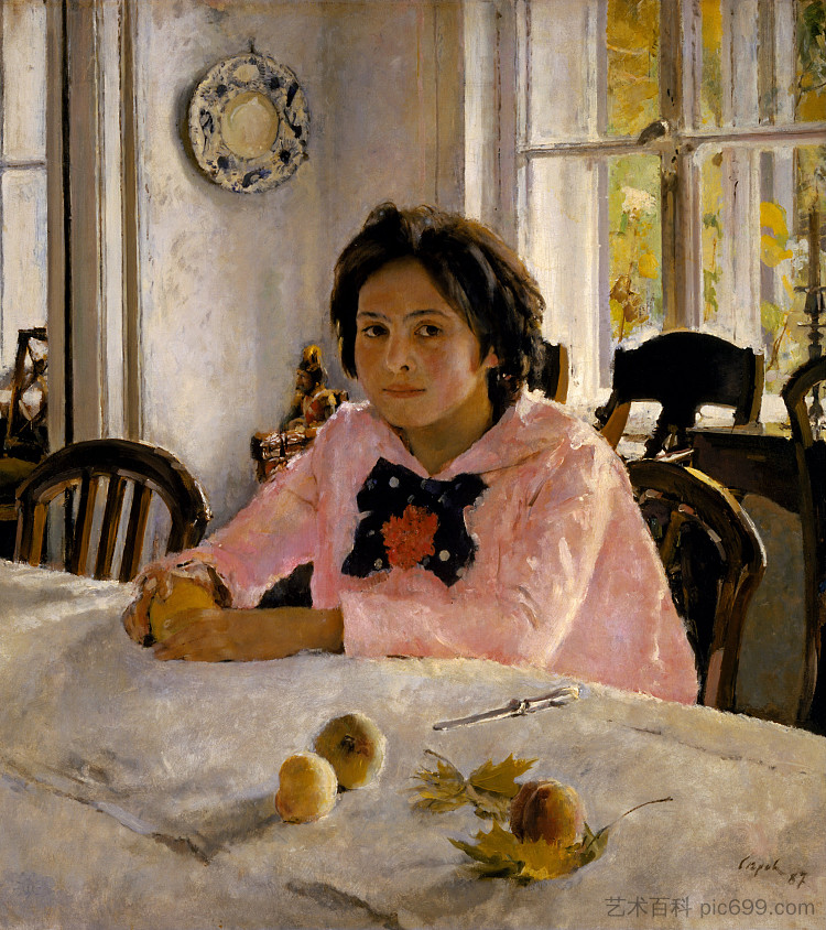 桃子女孩 Girl with Peaches (1887),瓦伦丁·谢罗夫