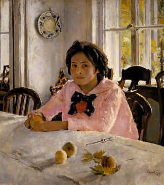 桃子女孩 Girl with Peaches (1887)，瓦伦丁·谢罗夫