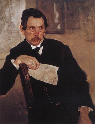 A.卡西亚诺夫的肖像 Portrait of A. Kasyanov (1907)，瓦伦丁·谢罗夫