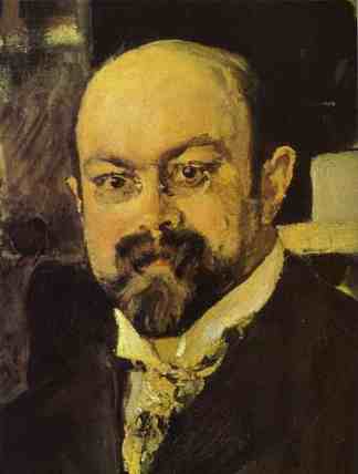 米哈伊尔·阿布拉莫维奇·莫罗佐夫的肖像（局部） Portrait of Mikhail Abramovich Morozov (detail) (1902)，瓦伦丁·谢罗夫